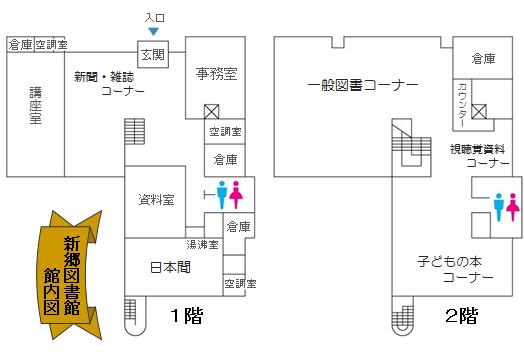 新郷図書館内図画像